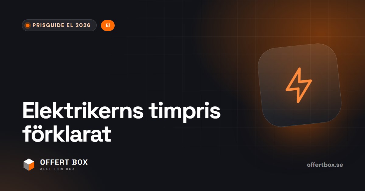 Elektriker timpris: vad styr priset och hur du jämför rätt
