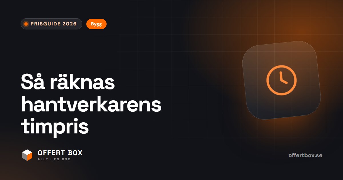 Hantverkare timpris: vad kostar det och hur räknas priset ut?