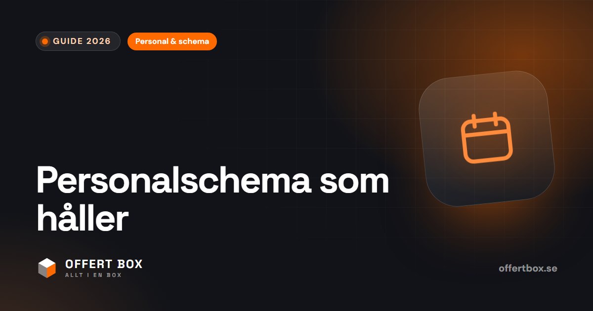 Schemaläggning personal: så gör du ett schema som håller