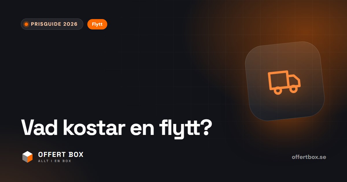 Flyttfirma pris 2026: så mycket kostar en flytt med RUT